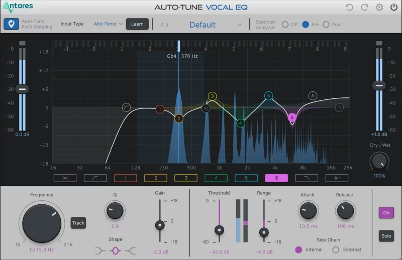 人声动态均衡器！Antares Auto-Tune Vocal EQ v1.0.0 WIN版 | 声音猎手