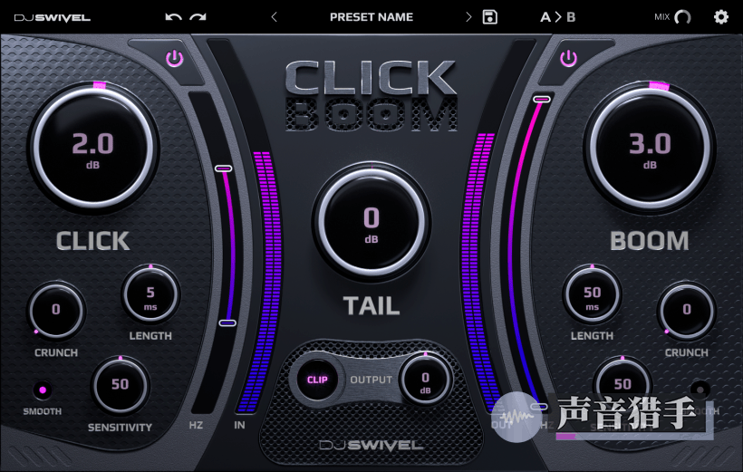 瞬态低音整形插件！DJ Swivel Click Boom v1.0.0 WIN&Mac | 声音猎手