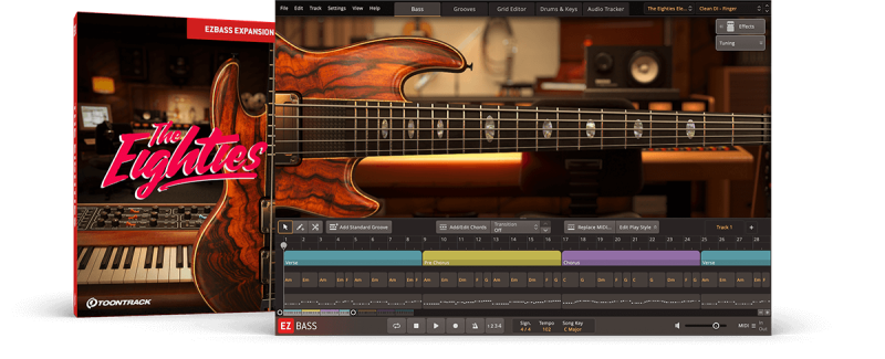 80年代的电子贝斯 Toontrack The Eighties EBX (SOUNDBANK) | 声音猎手