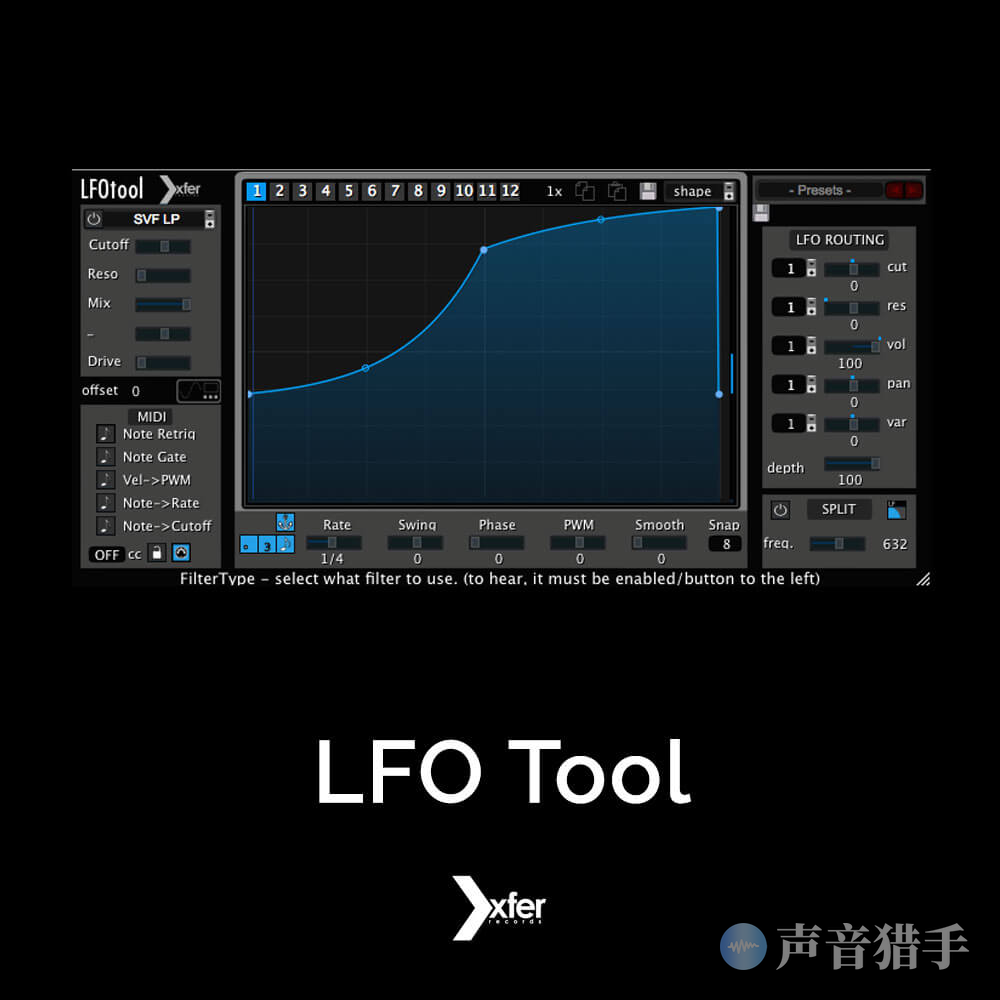 侧链压缩滤波插件！Xfer Records LFOTool v1.762 WIN&MAC | 声音猎手