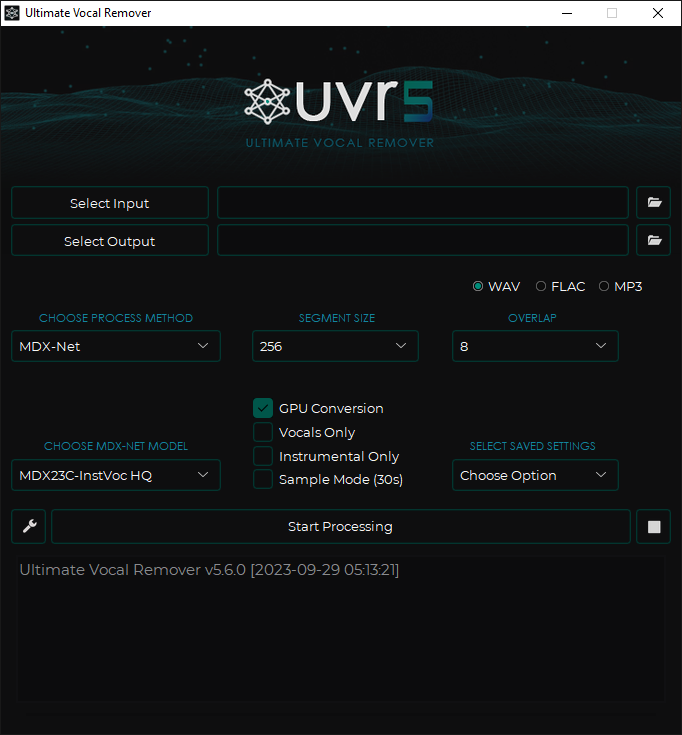 终极人声伴奏提取软件！Ultimate Vocal Remover UVR GUI v5.6.0 WIN&MAC | 声音猎手
