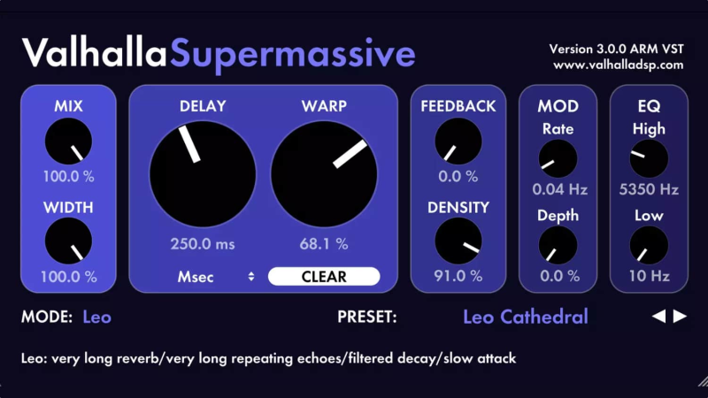 超凡混响效果器!Valhalla DSP Valhalla Supermassive v3.0.0 WIN&MAC | 声音猎手