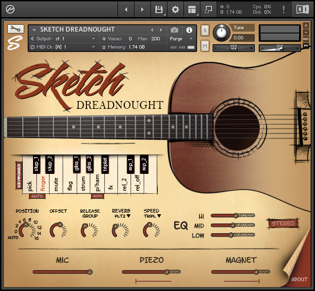 经典古典吉他音色库！Sketch Samples Sketch Dreadnought KONTAKT | 声音猎手