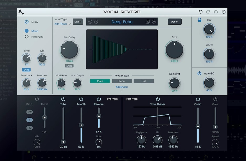 人工智能人声混响插件!Antares Vocal Reverb v1.0.0 WIN版 | 声音猎手