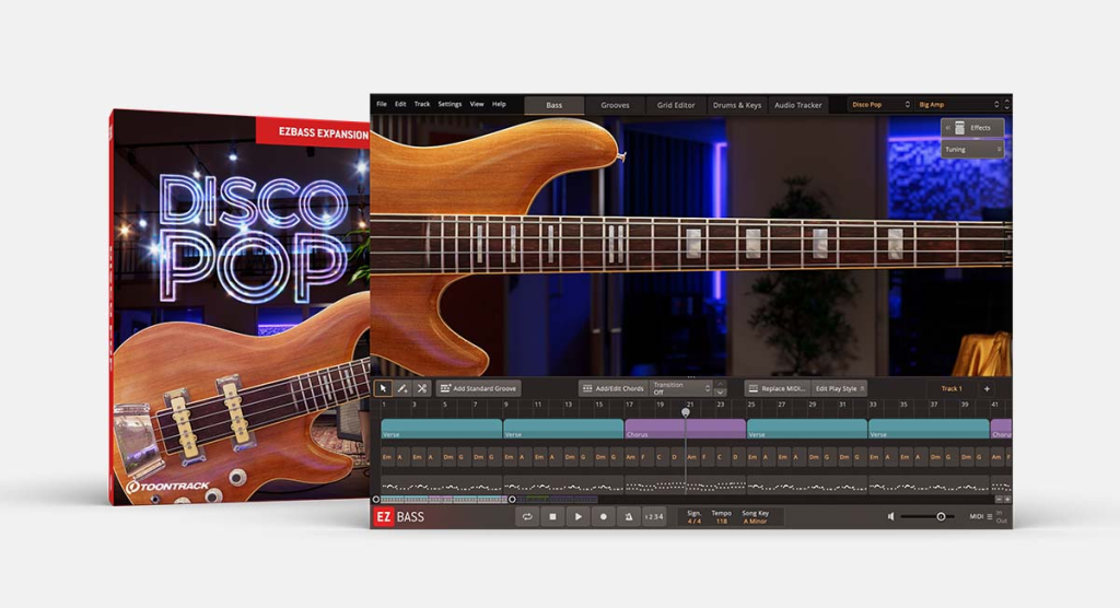 EZbass扩展库之流行迪斯科贝斯！Toontrack Disco Pop EBX v1.0.0 WIN&MAC | 声音猎手