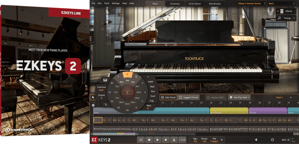 自动钢琴音源升级！Toontrack EZkeys v2.0.4 WIN&MAC U2B（仅包含主程序） | 声音猎手