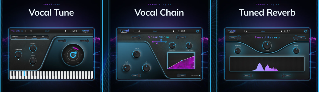 专业零延迟人声混音效果器合集！Tuned Plugins Vocal Essentials Bundle v2024.09 WIN&MAC | 声音猎手