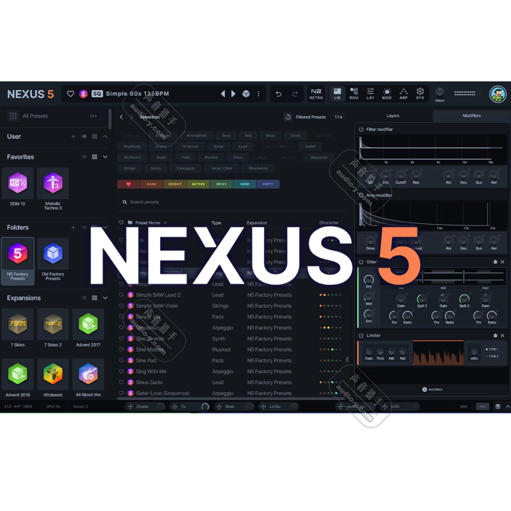 最强流行电子合成器全新升级!reFX Nexus v5.1.6 WIN&MAC(2024.12.18修复新扩展包无预览声音问题,共新增24G新音色,持续更新) | 声音猎手