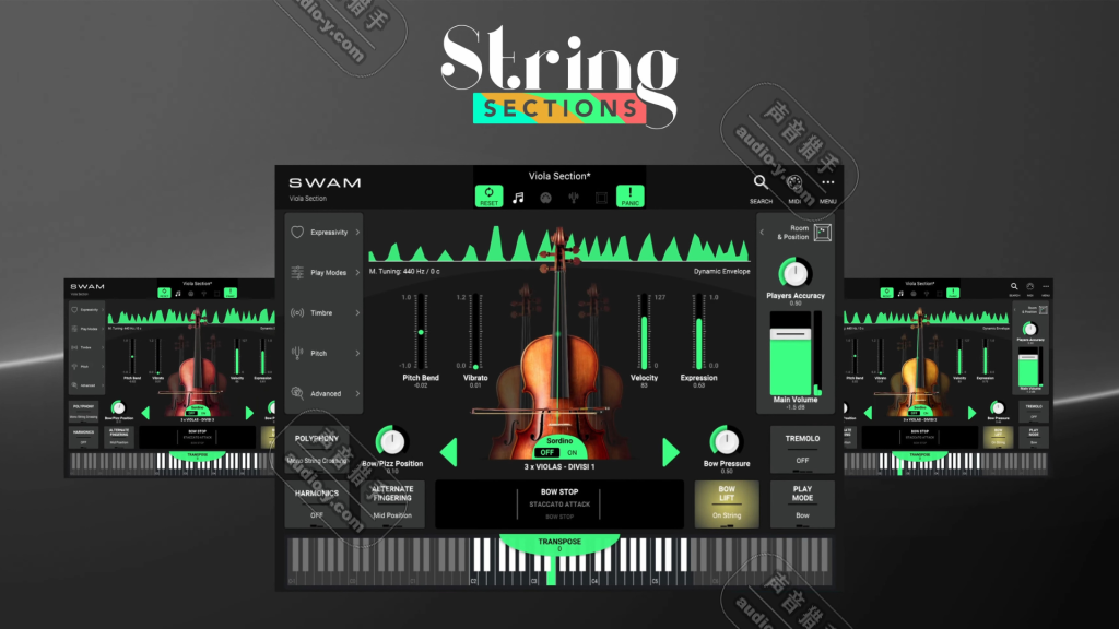 SWAM建模弦乐群奏MAC独家版！Audio Modeling SWAM String Sections v1.2.2 MAC版 | 声音猎手