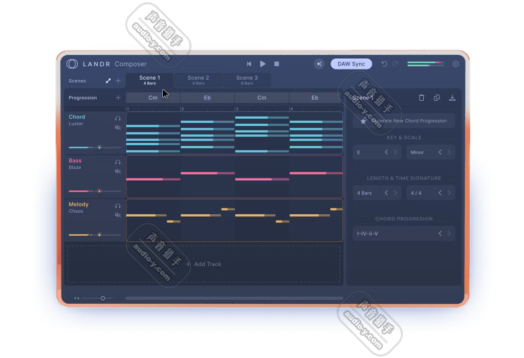 AI智能MIDI和弦生成插件!LANDR Composer v1.0.2 WIN版 | 声音猎手