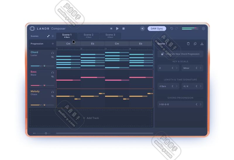AI智能MIDI和弦生成插件！LANDR Composer v1.0.2 WIN版 | 声音猎手