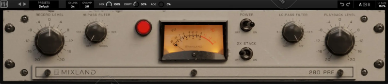 传奇复古前置话放效果器!Mixland 280 PRE v1.0.0 WIN&MAC | 声音猎手