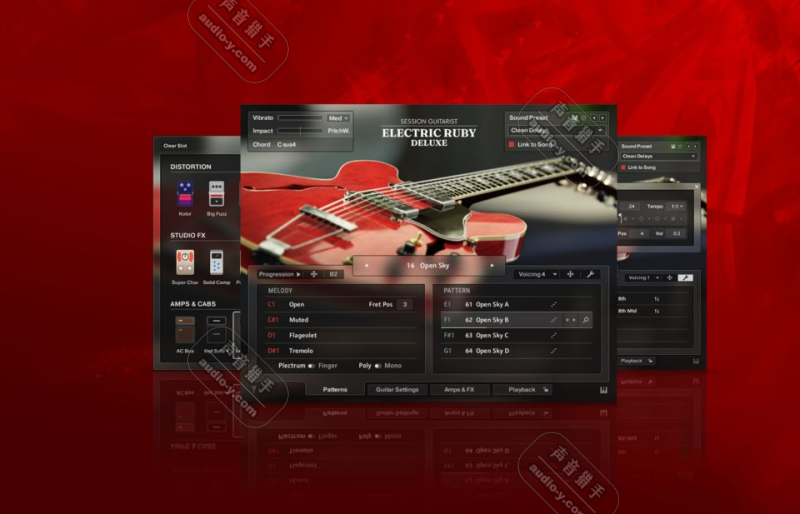 自动复古节奏电吉他音源！Native Instruments Session Guitarist Electric Ruby Deluxe v1.0.0 KONTAKT | 声音猎手