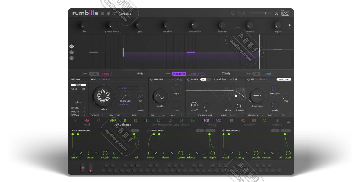 多频段贝斯合成器音源！UVI Rumble v1.0.1 WIN版