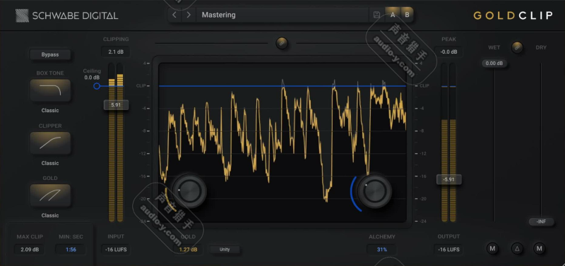 专业母带削波饱和效果器！Schwabe Digital Gold Clip v1.4.1 MAC版